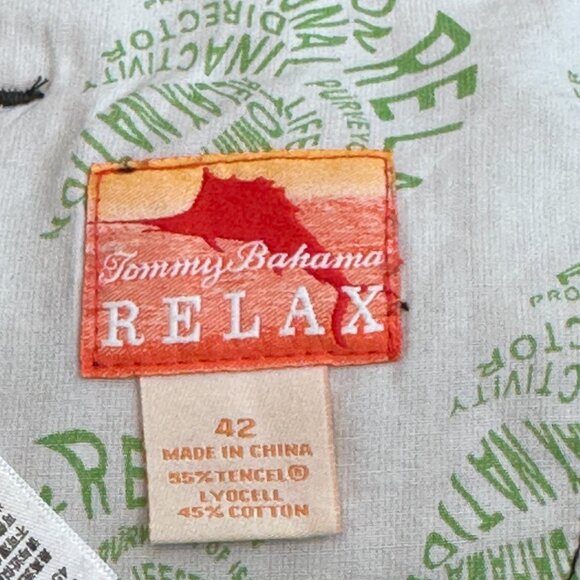 Tommy Bahama Cargo Shorts Relax Key Grip 9.5-inch Blue Flat Front Size 42 #TR808 - Picture 2 of 12